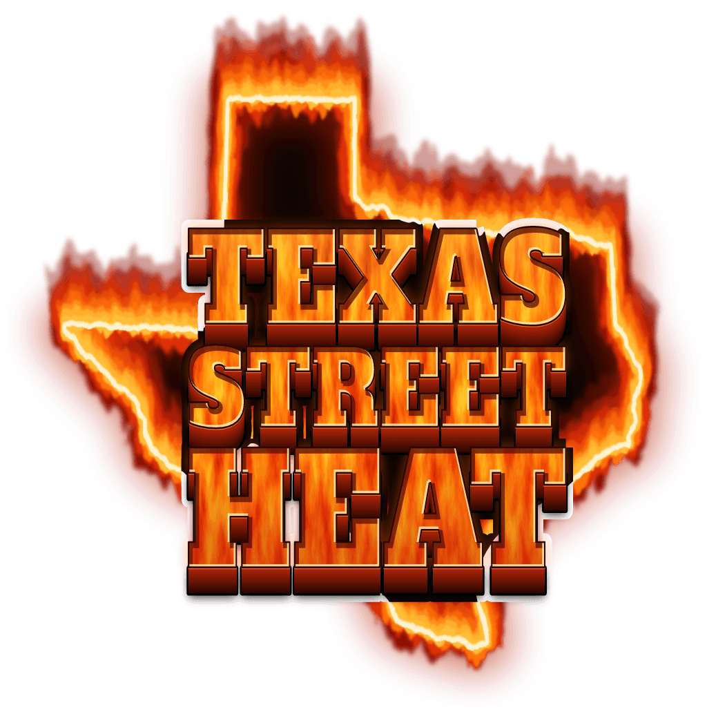 Texas Street Heat logo: a flaming outline of Texas with the words Texas Street Heat